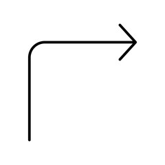 turn right glyph icon