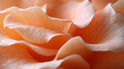 Peach-toned rose petals, soft, undulating texture