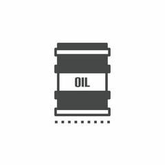 Black and white oil barrel vector illustration icon. Illustration for business. Vector template.