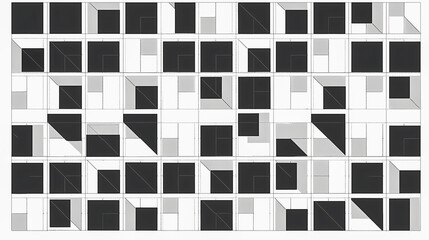 Pulsing square grid in coral-deep slate, modular tech interface concept.Generative AI