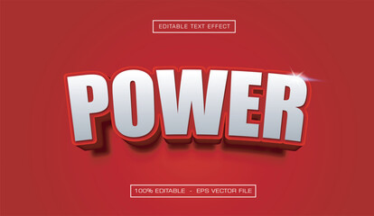 Power text effect with reds style