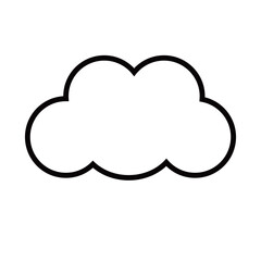 天気　雲アイコン　モノクロ