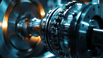 Fototapeta premium Close-Up of Industrial Machinery Components