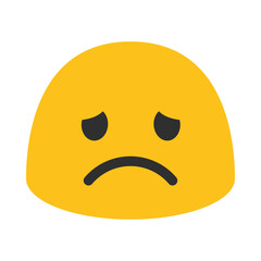 Obraz premium Sad emoji illustration, clipart, isolated on white background