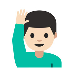 Waving person illustration, clipart, isolated on white background