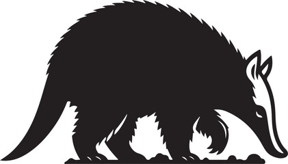 Aardvark Animal Silhouette Vector Design