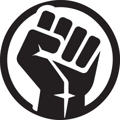 Powerful Fist Symbol Silhouette Design