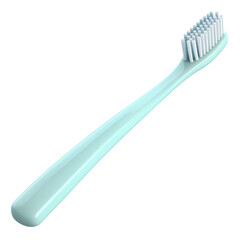 Toothbrush with handle and bristles isolated on a white background