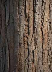 Obraz premium Rough tree bark texture, earthy browns and grays, root, trunk