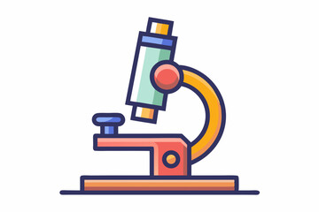 Basic Microscope Icon with Clean Curves