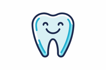 Clean Tooth Icon Representing Dental Care