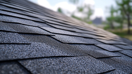 Close-Up of Asphalt Roof Shingles