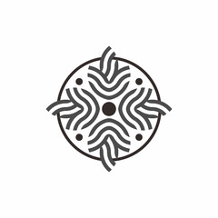 vector logo image of leaves various patterns