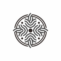 vector logo image of leaves various patterns