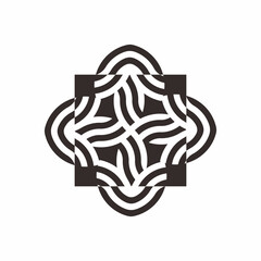 vector logo image of leaves various patterns