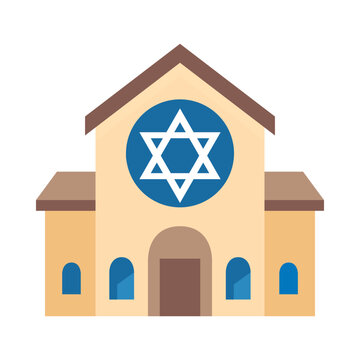 synagogue building with star of david clip art preview