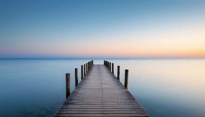Obraz premium Tranquil Pier: Serenity at Dawn