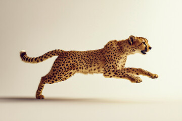 Leopard or cheetah character design for posters or art prints.