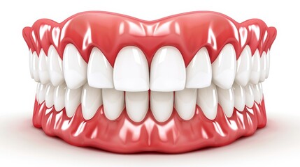 Obraz premium 3d illustration of dental implant with screw on a white background for oral health awareness