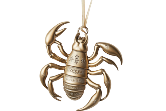 Bronze Scorpion Pendant with Intricate Detailing and Elegant Design, Perfect for Jewelry Collections, Astrology Themes, and Unique Fashion Accessories - Powered by Adobe