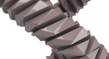 Complex Abstract Design of Interlocking Geometric Shapes in Earthy Tones