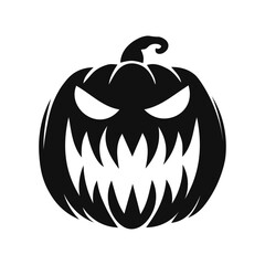 Scary Halloween pumpkin silhouette 7
