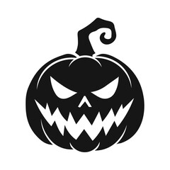 Scary Halloween pumpkin silhouette.