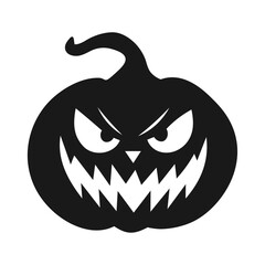 Scary Halloween pumpkin silhouette 6