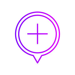 Obraz premium pin gradient icon