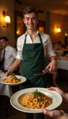 On Duty waiter in restaurant