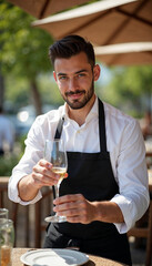 On Duty waiter in restaurant