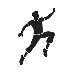 silhouette of a man jumping