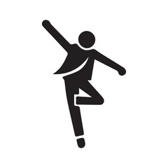 black silhouette of a man jumping