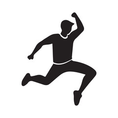silhouette of a man jumping