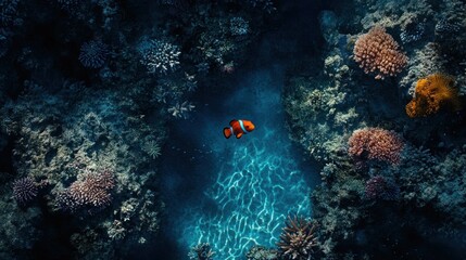 Fototapeta premium Clownfish in a coral reef