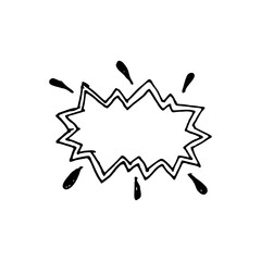 cute pop art vector illustration hand drawn black and white style