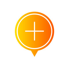 Obraz premium pin gradient icon