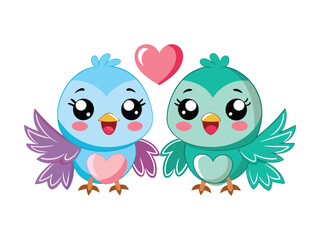 A cute yellow cartoon chick, a baby bird, expresses love with a heart for a funny Easter or Valentine's Day card illustration