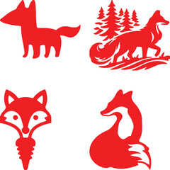 Fox Bundel simple icon. Vector ICON all icon Viktor