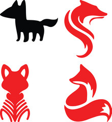 Fox Bundel simple icon. Vector ICON all icon Viktor