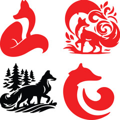 Fox Bundel simple icon. Vector ICON all icon Viktor