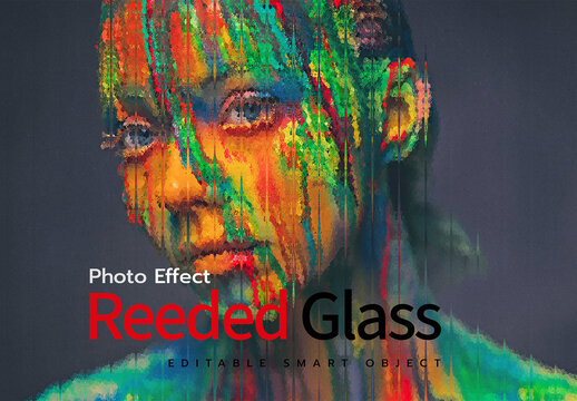 Reeded Glass Texture Image Effect 