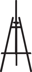 Vector illustration of a silhouette of a easel stand. 