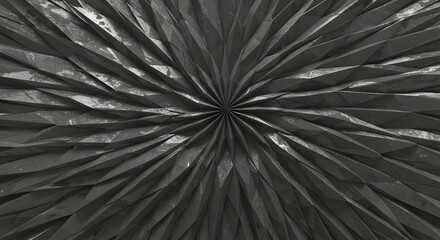 Obraz premium Abstract Monochrome Radiating Pattern With Sharp Edges, Concentric Texture