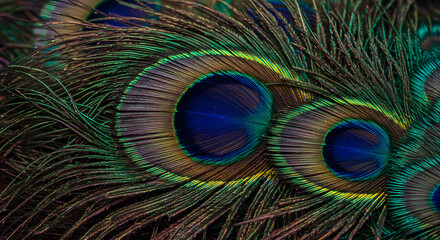 Obraz premium Peacock Feathers: A Symphony of Colors and Elegance