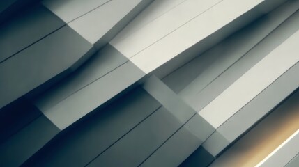 Fototapeta premium Abstract Geometric Design with Intersecting Planes and Subtle Light