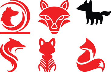 Fox Bundel simple icon. Vector ICON all icon Viktor