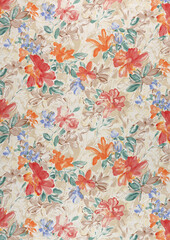 Vintage Floral Tapestry Pattern with Ornamental Design. seamless pattern with geometric shapes