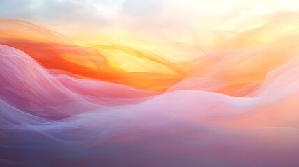 Obraz premium Sunset Silk Waves with Abstract Background.