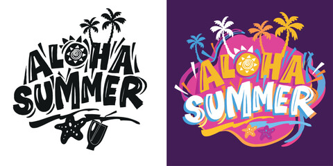 Summer vibes. Cute hand drawn doodle lettering quote. Lettering for t-shirt design, mug print, bag print, clothes fashion. 100% hand drawn vector image.